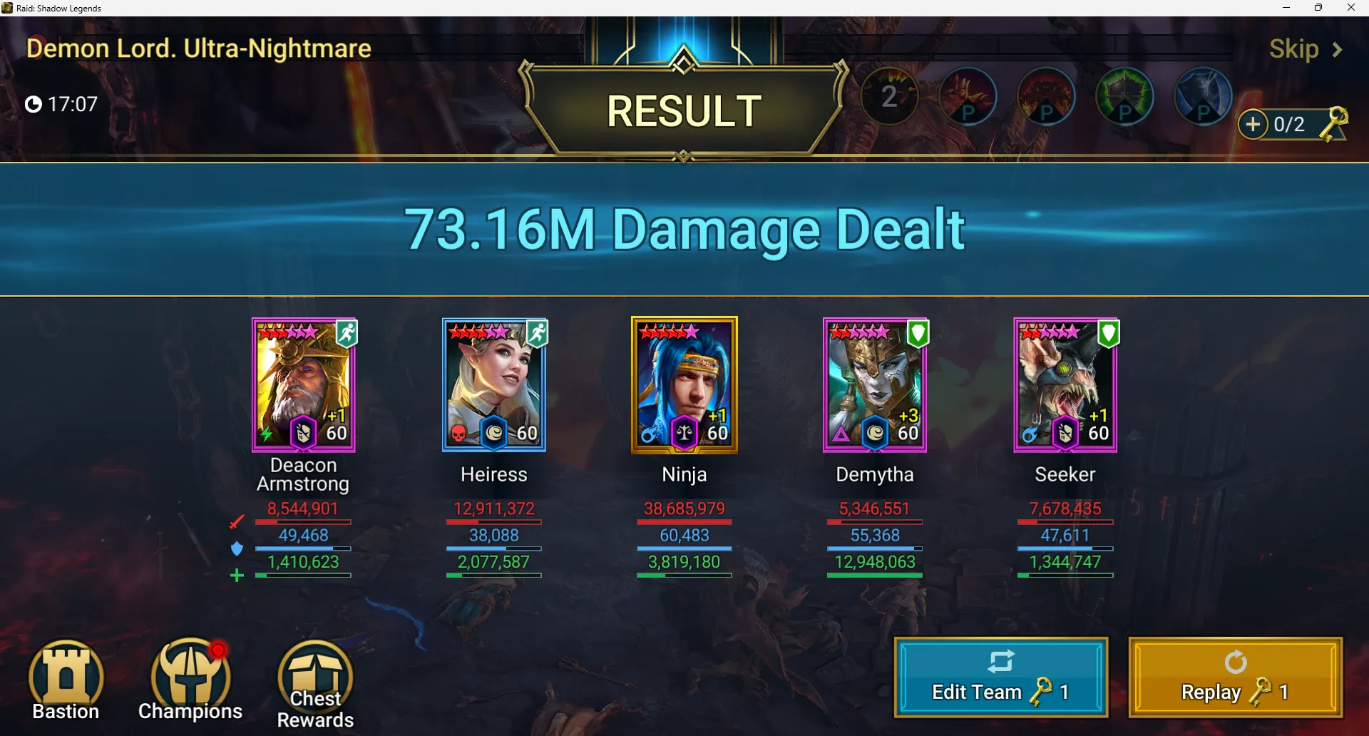 Raid optimization portfolio screenshot