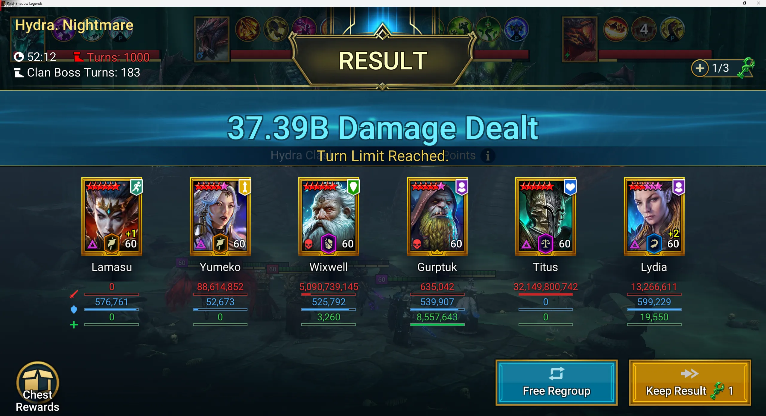 Raid optimization portfolio screenshot