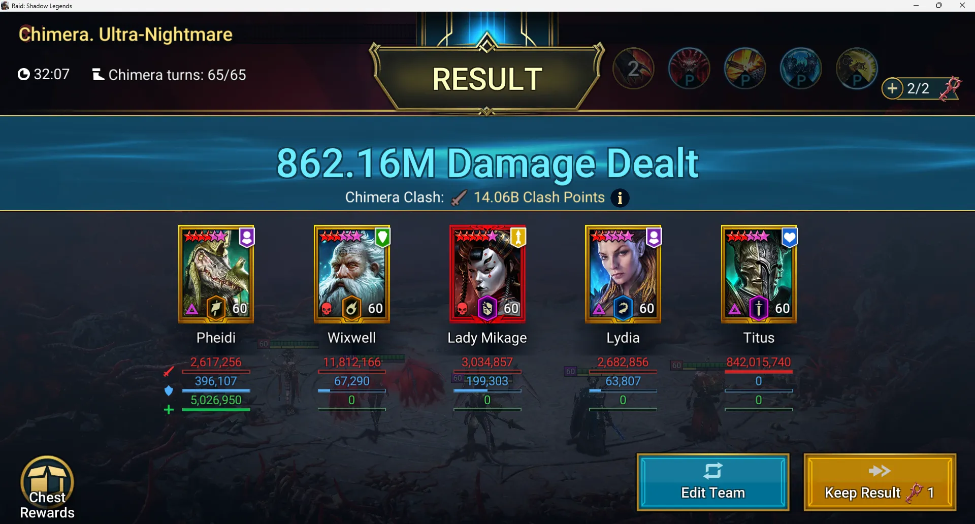 Raid optimization portfolio screenshot